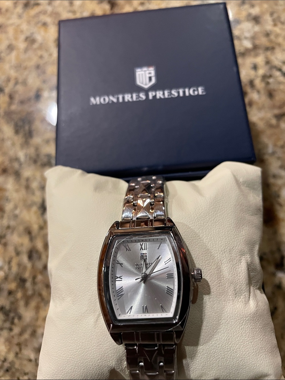 Montres Prestige Women’s Silver-Tone Bracelet Watch